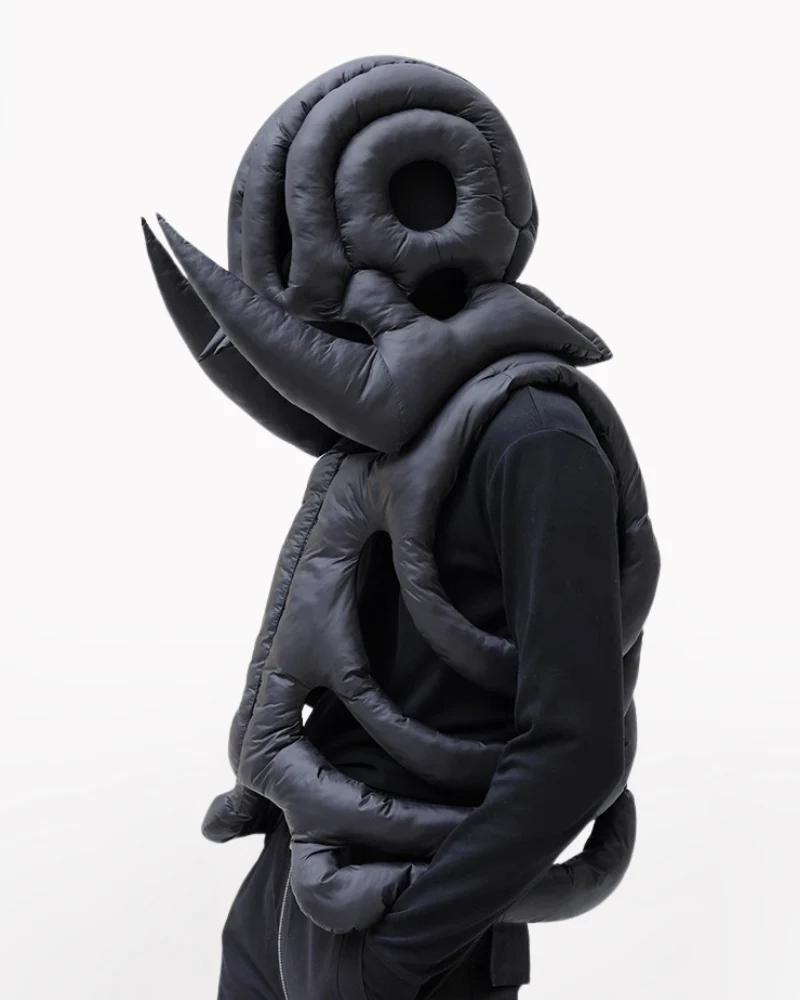 Alien 3D Hollow Skeleton Cotton Vest and Hood (Sold Separately)
