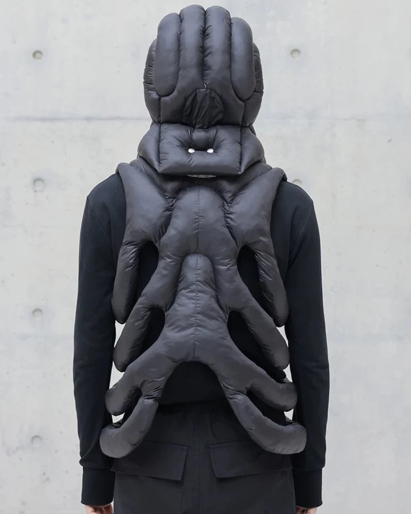 Alien 3D Hollow Skeleton Cotton Vest and Hood (Sold Separately) - Image 12