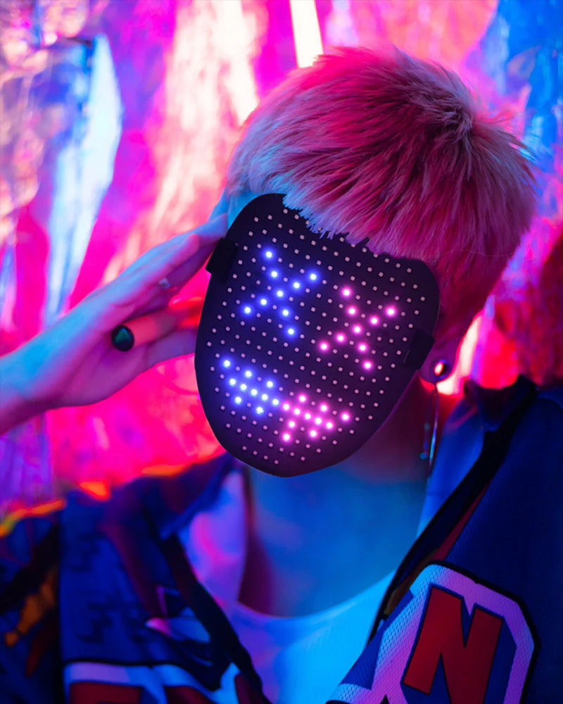 APP Changing Face Led Cyberpunk Mask - Image 4