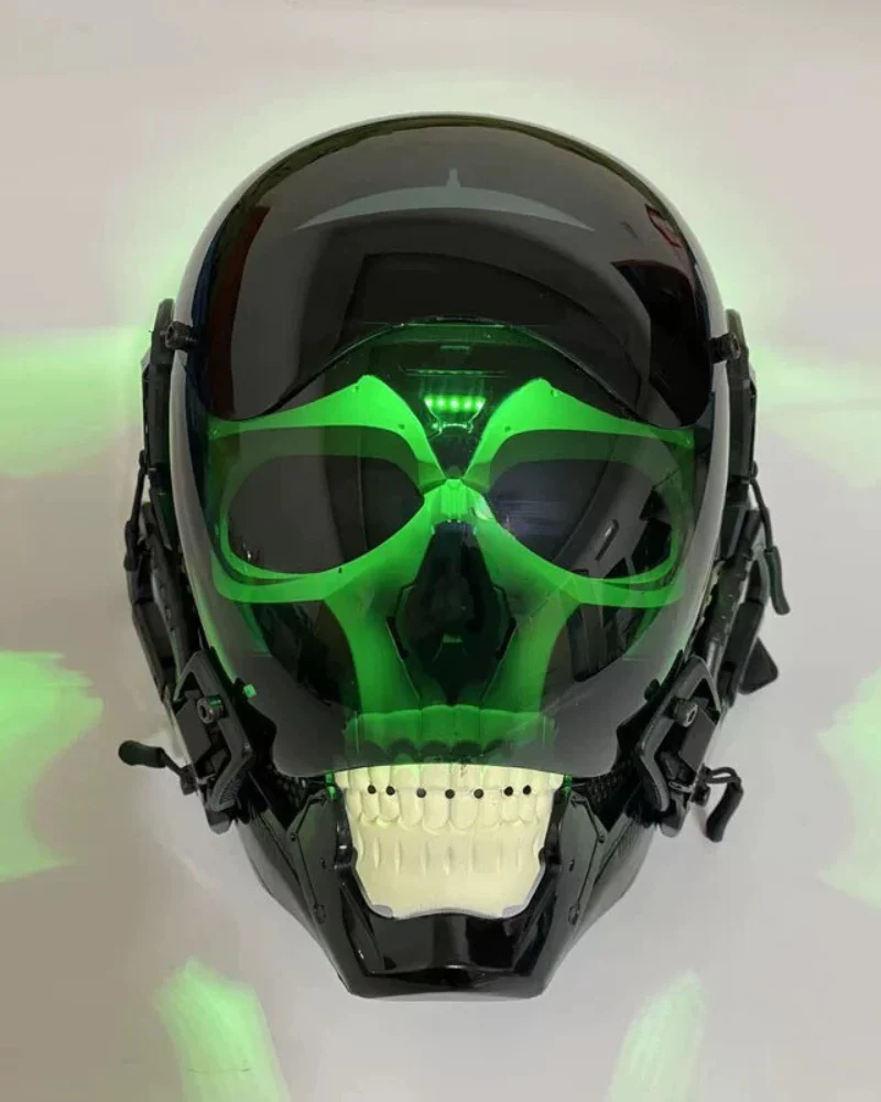 APP-Controlled LED Skull Cyberpunk Helmet Mask - Image 2