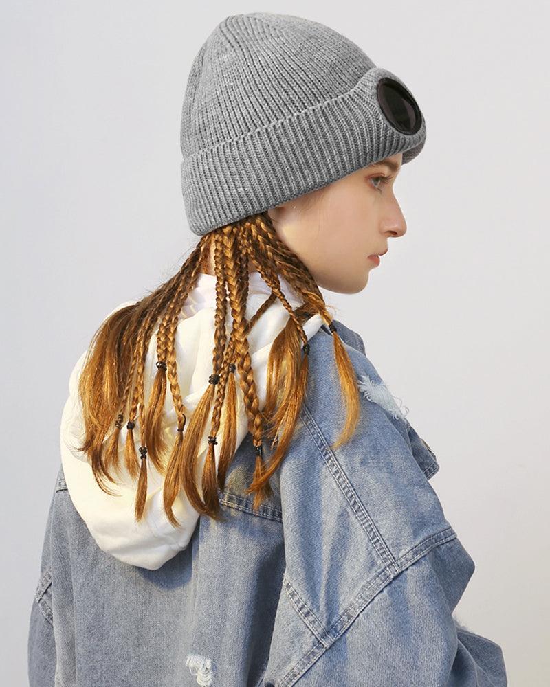 Aviator Sunglasses Knitted Futuristic Hat - Image 17