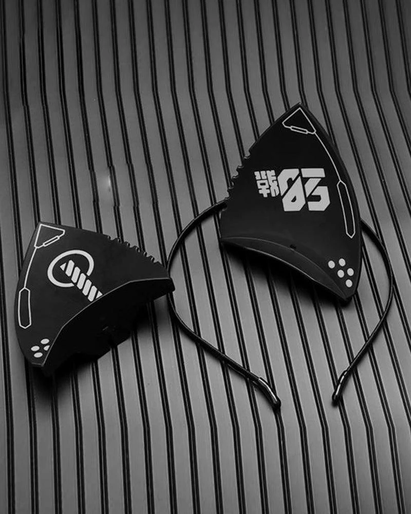 Bad Girl Cyberpunk Cat Ear Headband And Mask (Sold Separately) - Image 11