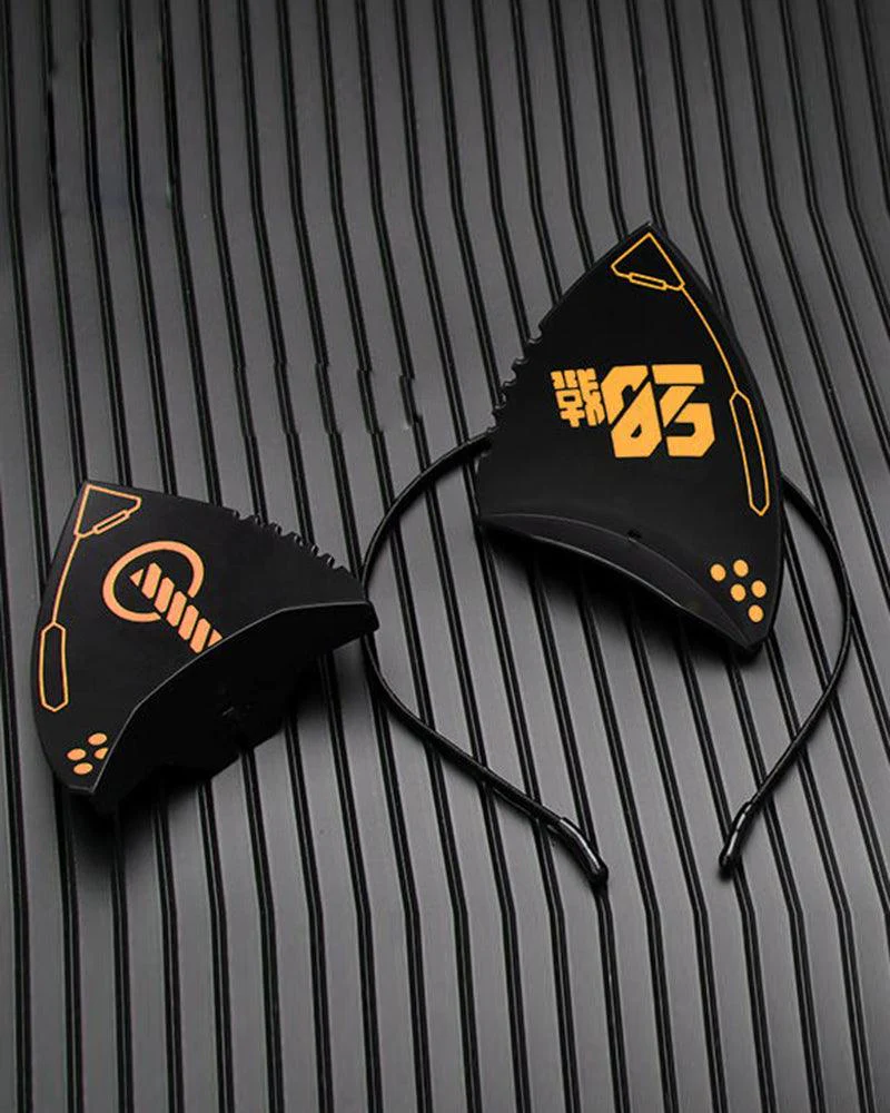 Bad Girl Cyberpunk Cat Ear Headband And Mask (Sold Separately) - Image 13