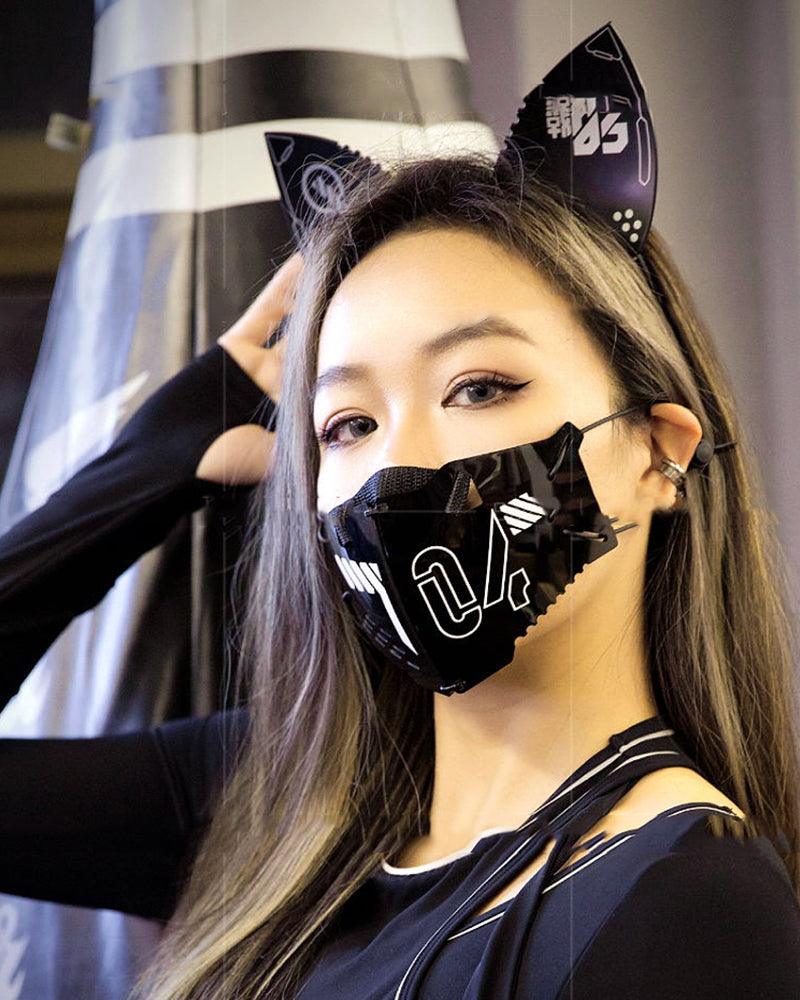 Bad Girl Cyberpunk Cat Ear Headband And Mask (Sold Separately) - Image 6