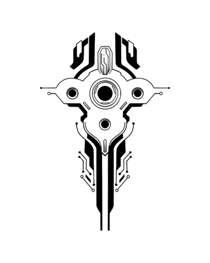 Cyberpunk Arm Circuit Tattoo - Image 2