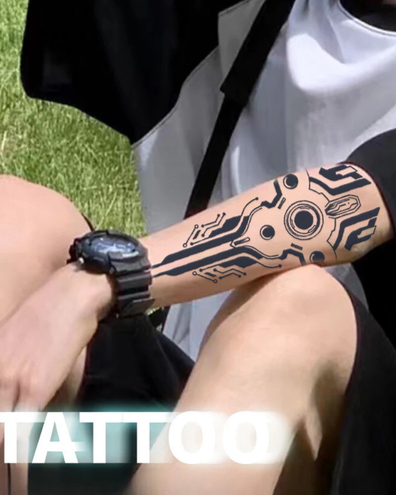 Cyberpunk Arm Circuit Tattoo - Image 3