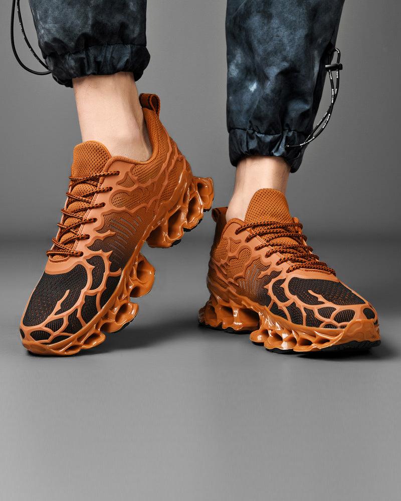 Cyberpunk Casual Woven Textured Sneakers - Image 13