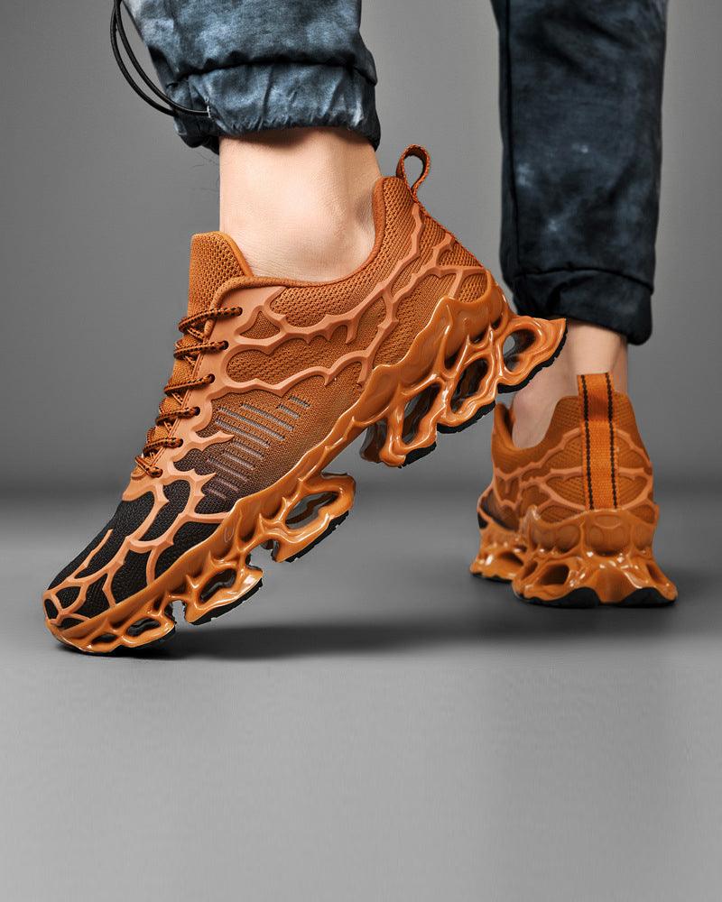 Cyberpunk Casual Woven Textured Sneakers - Image 18