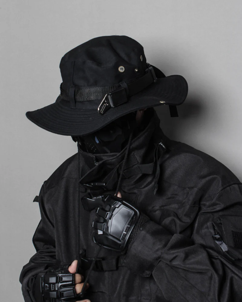 Cyberpunk Functional Drawstring Bucket Hat - Image 3