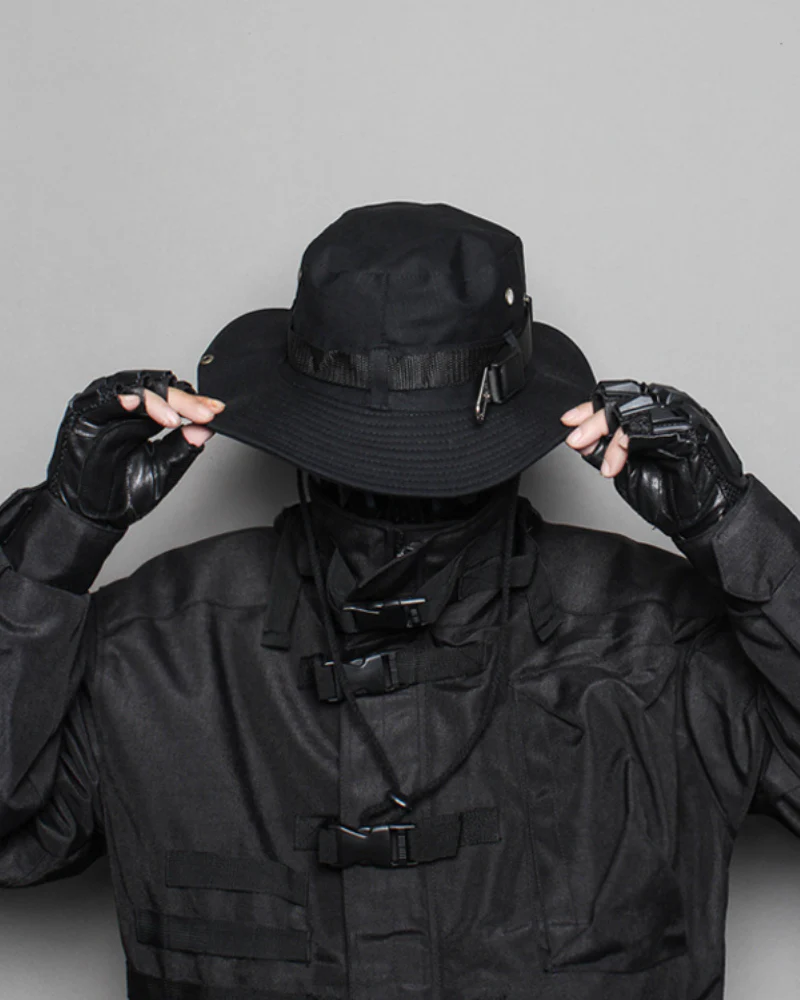 Cyberpunk Functional Drawstring Bucket Hat - Image 6