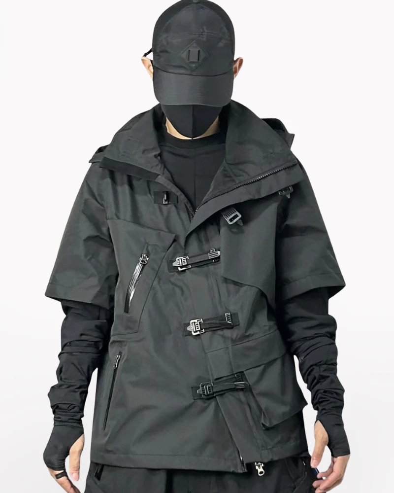 Cyberpunk Functional Waterproof Detachable Sleeves Jacket