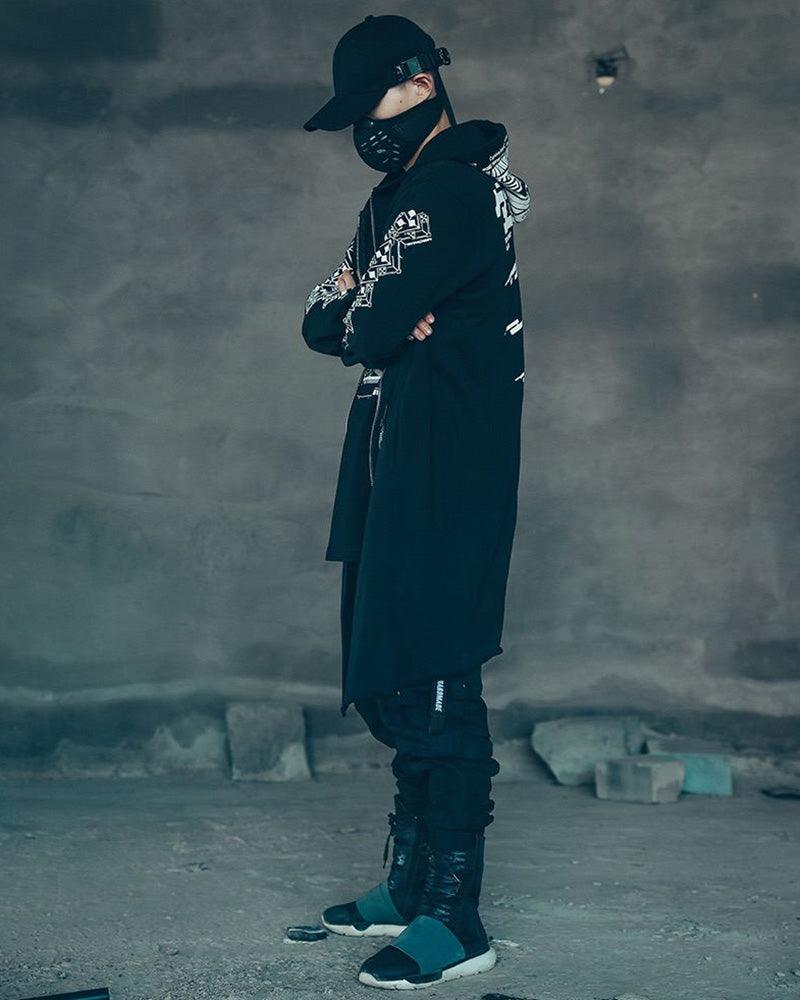 Cyberpunk Futuristic Dark Long Coat - Image 10