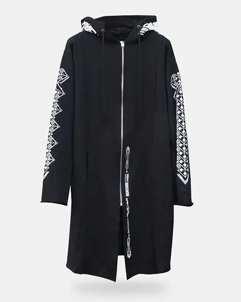 Cyberpunk Futuristic Dark Long Coat - Image 4