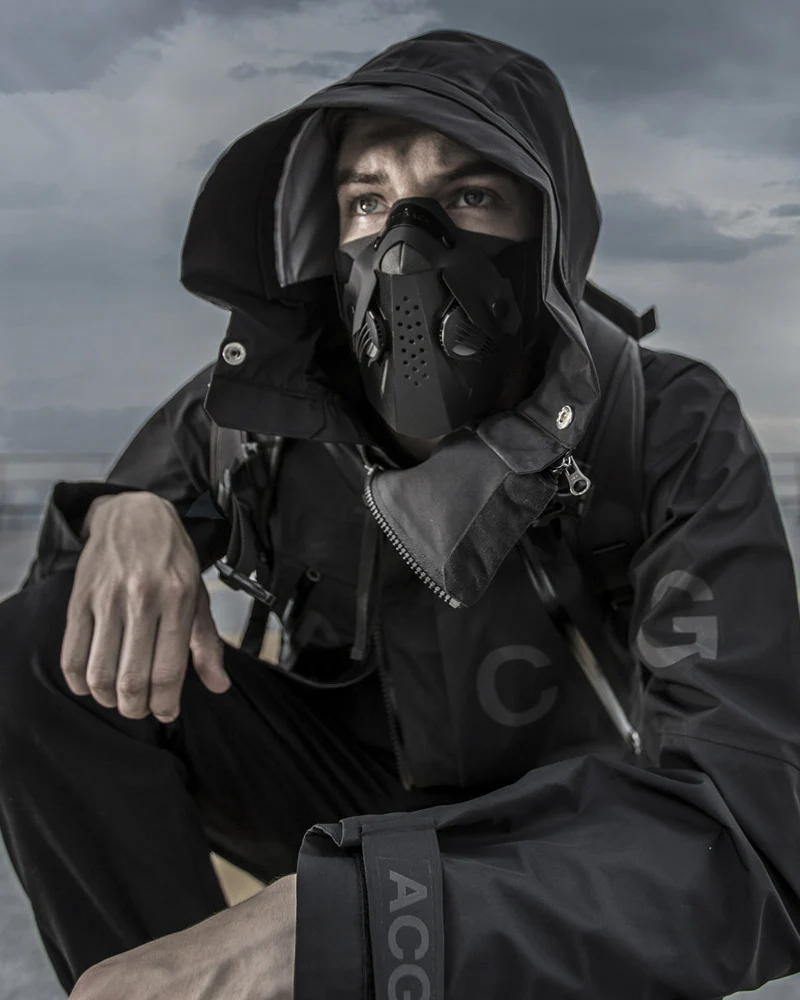 Cyberpunk Futuristic Half Face Mask - Image 4