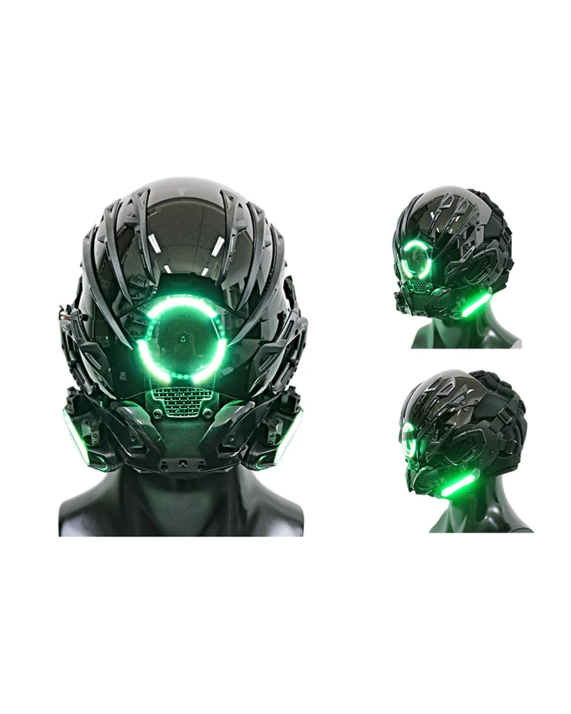 Cyberpunk Futuristic LED Helmet Mask - Image 6