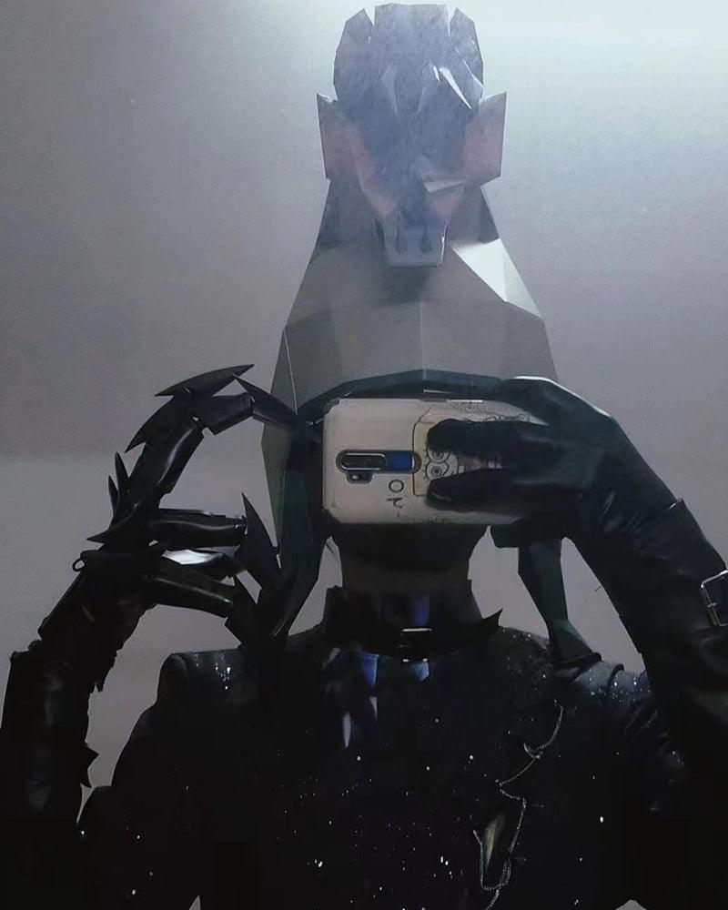 Cyberpunk Ghost Claw Articulated Fingers Gloves - Image 4