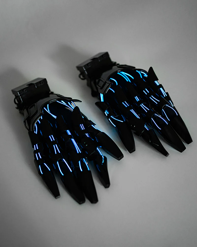 Cyberpunk Glowing Mechanical Hand Gloves - Image 10