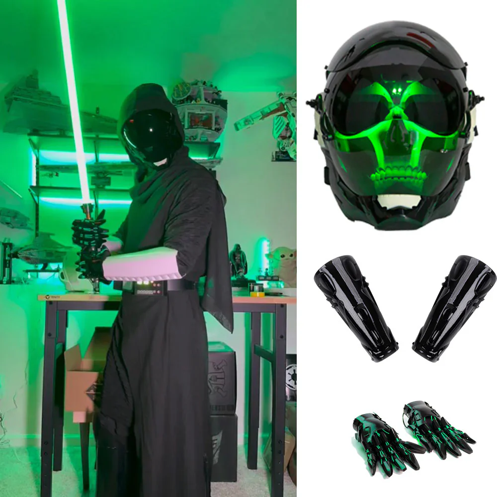 Cyberpunk Glowing Mechanical Hand Gloves - Image 12