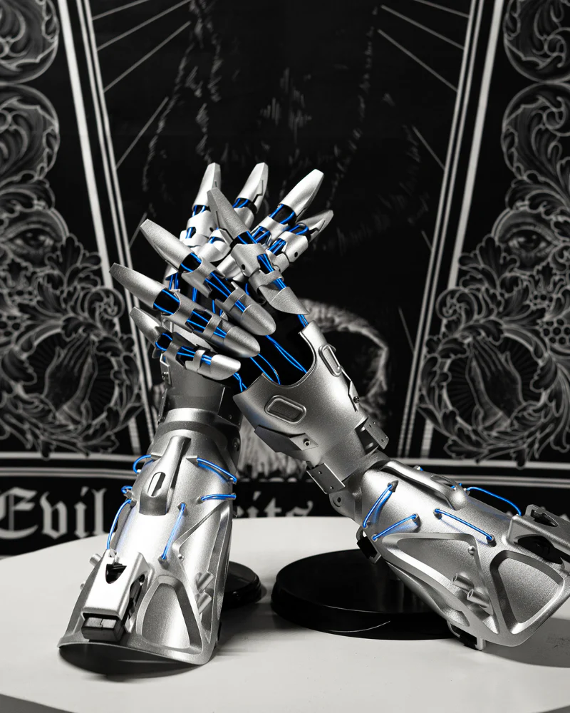 Cyberpunk Glowing Mechanical Hand Gloves - Image 16