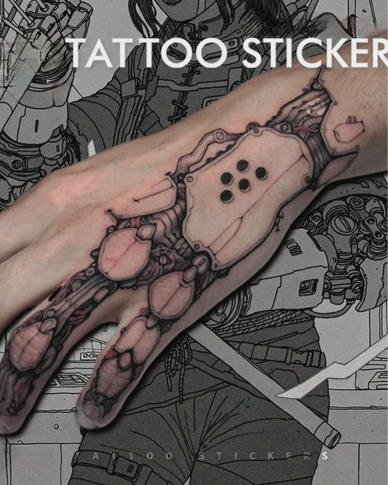 Cyberpunk Hand Tattoo - Image 4