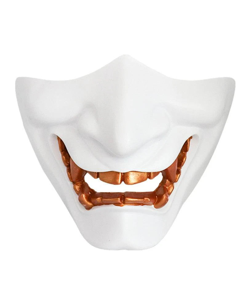 Cyberpunk Japanese Hannya Half Face Oni Mask - Image 5