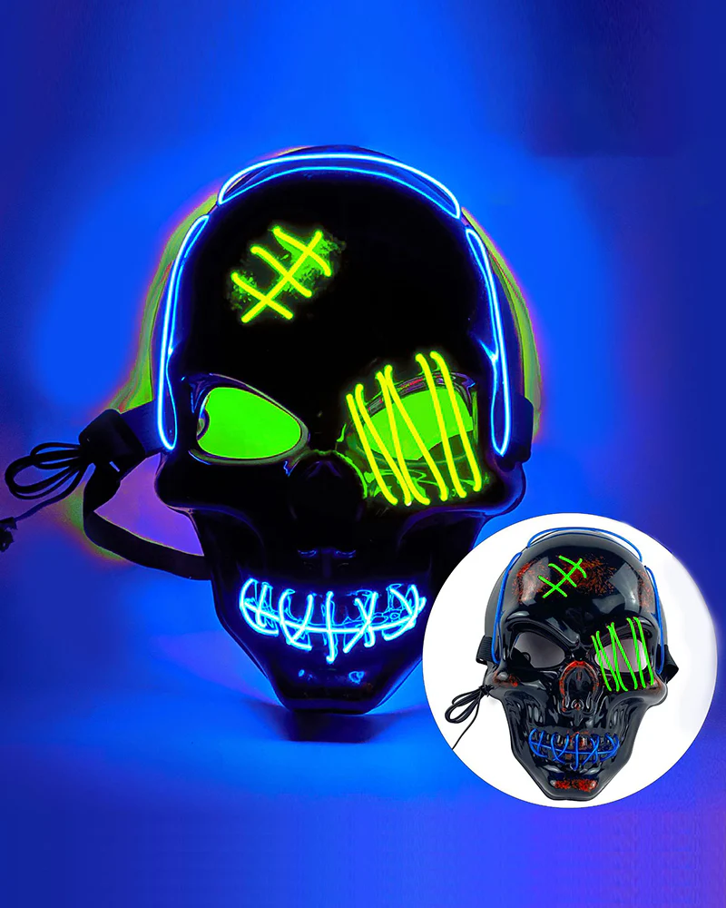 Cyberpunk LED Skull Ghost Face Mask - Image 26