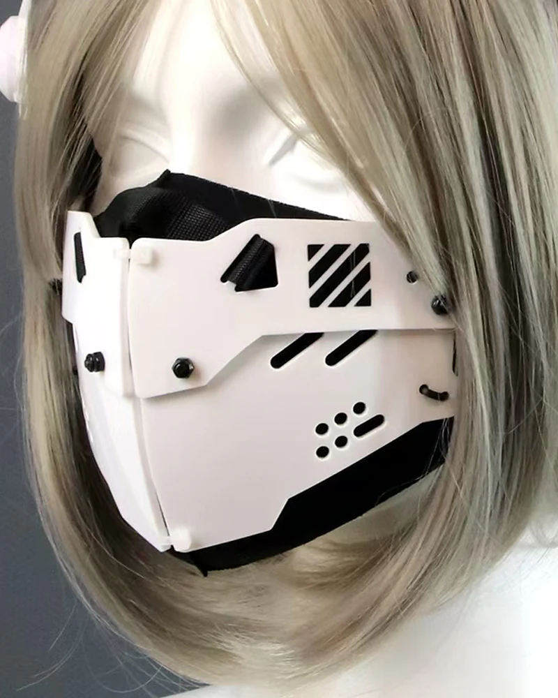 Cyberpunk Mech-Horn Tactical Cap Mask Hand Armor - Image 8