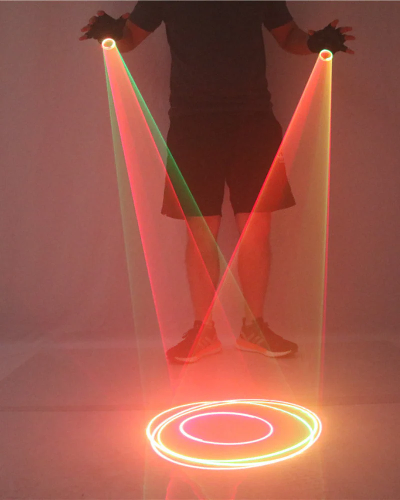 Cyberpunk Red&Green Laser Light Up Gloves - Image 5
