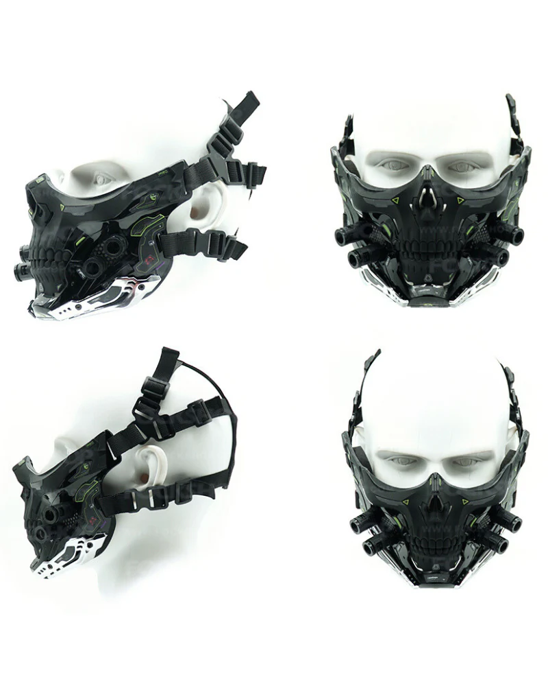 Cyberpunk Skull Half Face Mask - Image 10