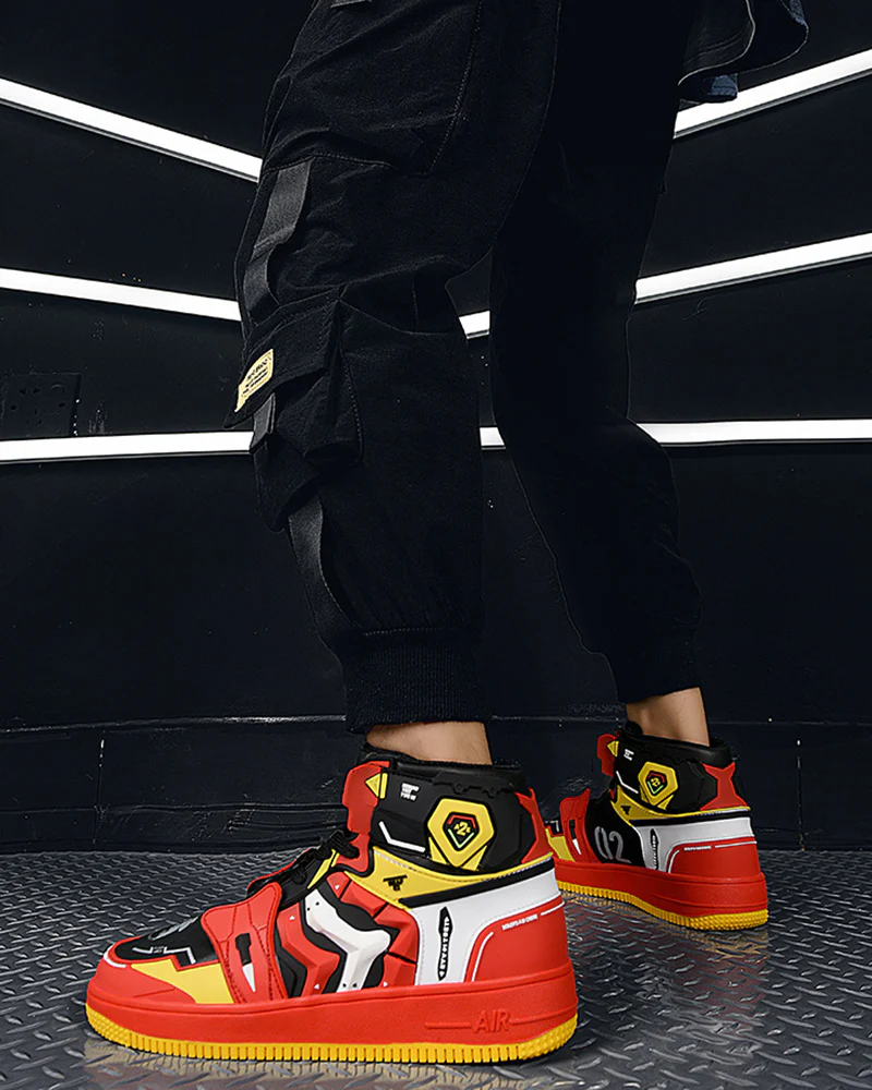 Cyberpunk Techwear Mecha Purple Sneakers - Image 14