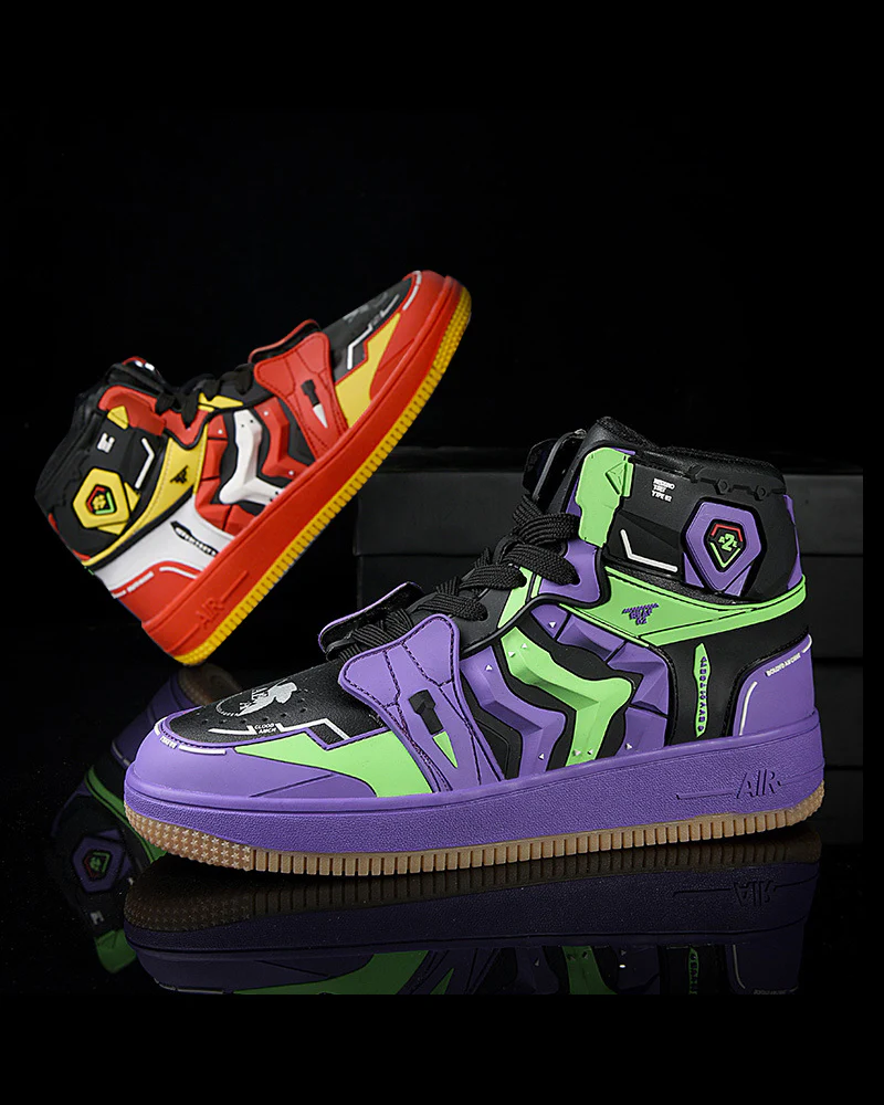 Cyberpunk Techwear Mecha Purple Sneakers - Image 5