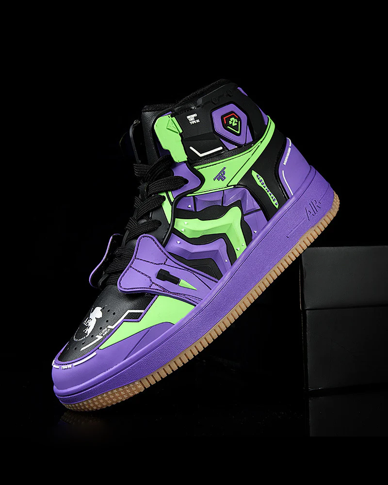 Cyberpunk Techwear Mecha Purple Sneakers - Image 9