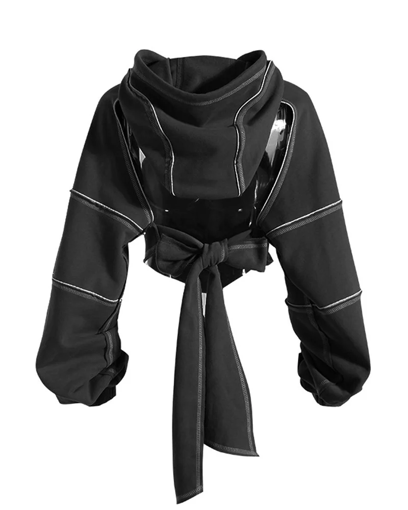 Darkwear Cutout Crop Hoodie - Image 4