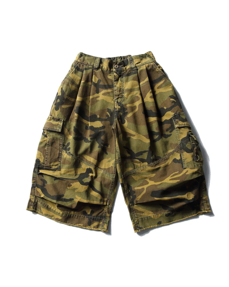 Streetwear Denim Style Baggy Camo Jorts - Image 3