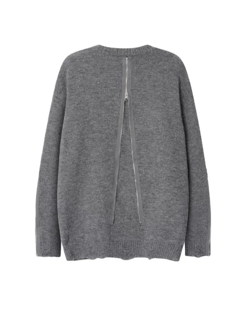 Double Zipper Oversize Lover Sweater - Image 12