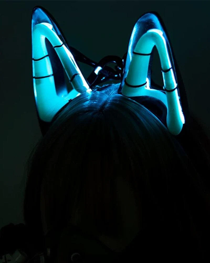 Fallen Angel Futuristic Cosplay Cyberpunk White Headband And Mask (Sold Separately) - Image 16