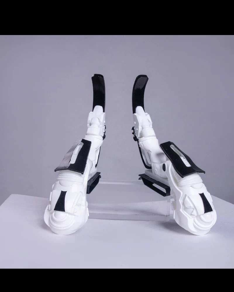 Fallen Angel Futuristic Cosplay Cyberpunk White Headband And Mask (Sold Separately) - Image 23