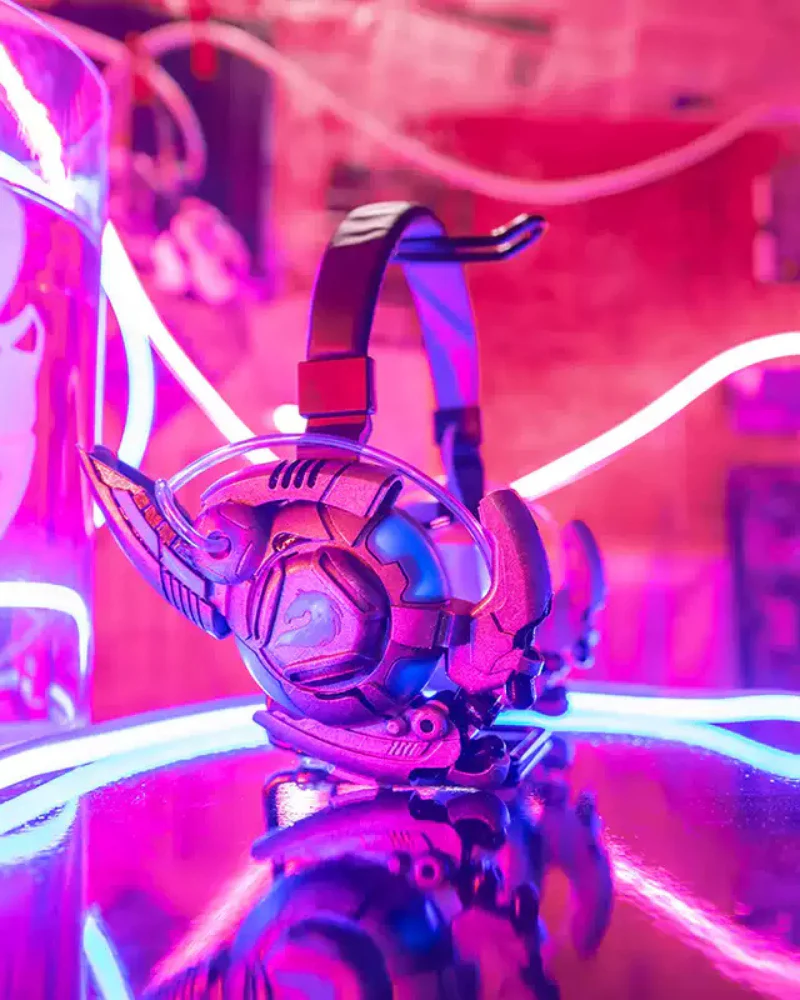 Fallen Angel Futuristic Cosplay Cyberpunk White Headband And Mask (Sold Separately) - Image 30