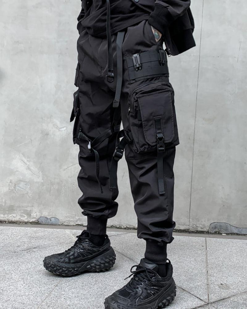 Functional Black Multi-Pocket Cargo Pants - Image 4