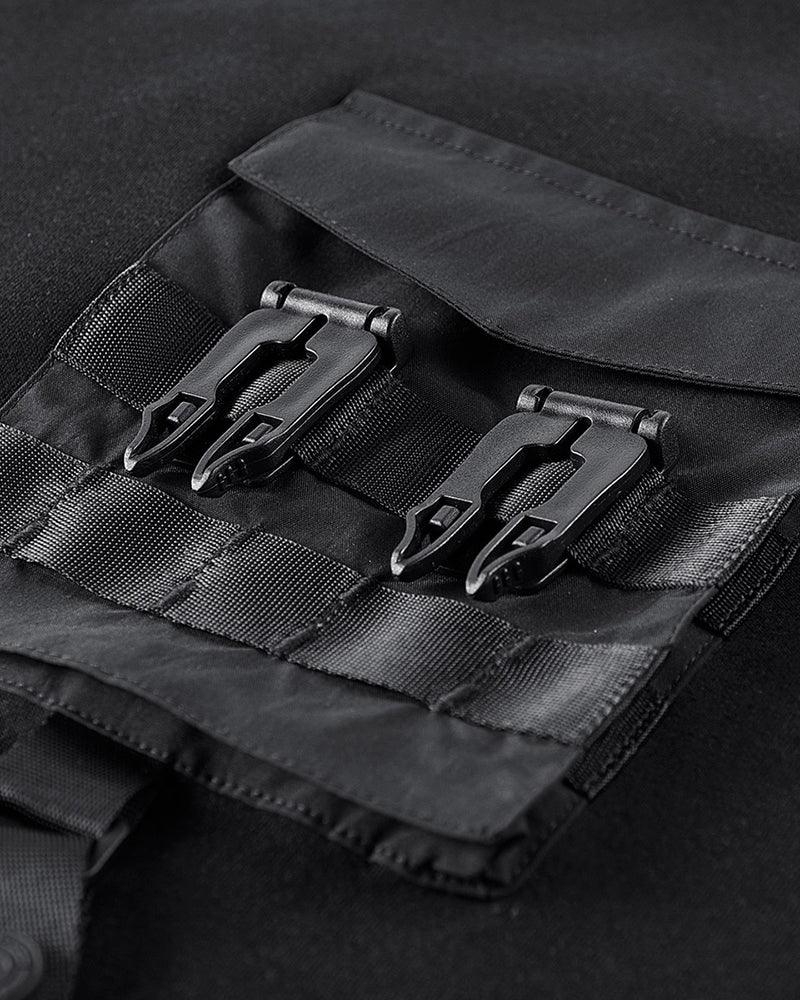 Functional Chest Bag Ribbon Techwear T-Shirt - Image 8