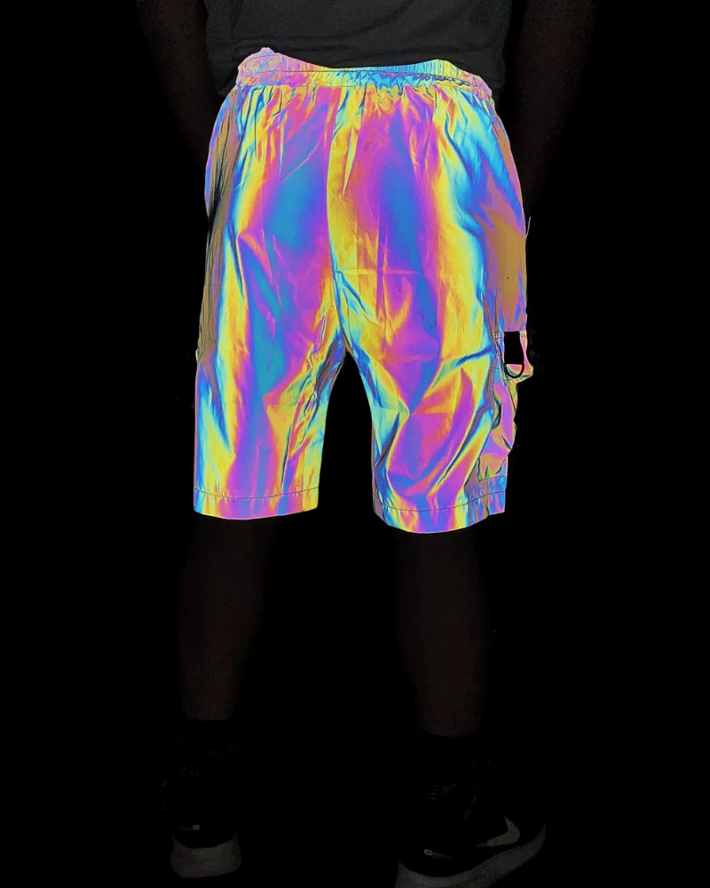 Functional Colorful Reflective Cargo Shorts - Image 4