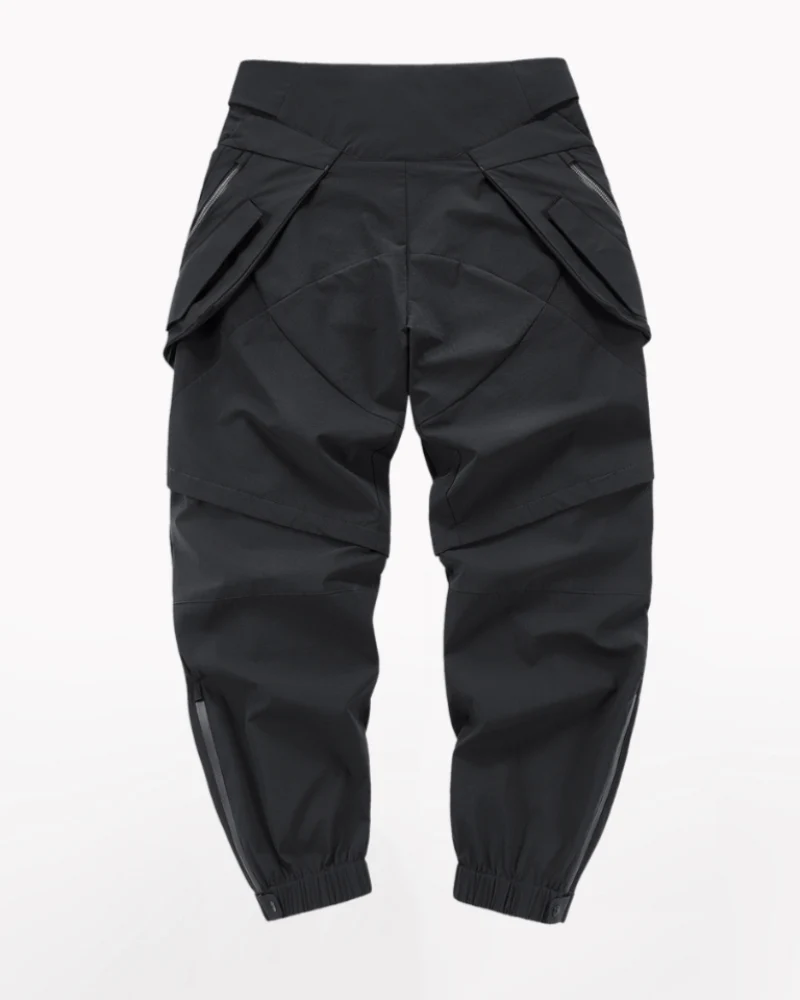 Functional Deconstructed Patchwork Zippered Cargo Pants - Image 3