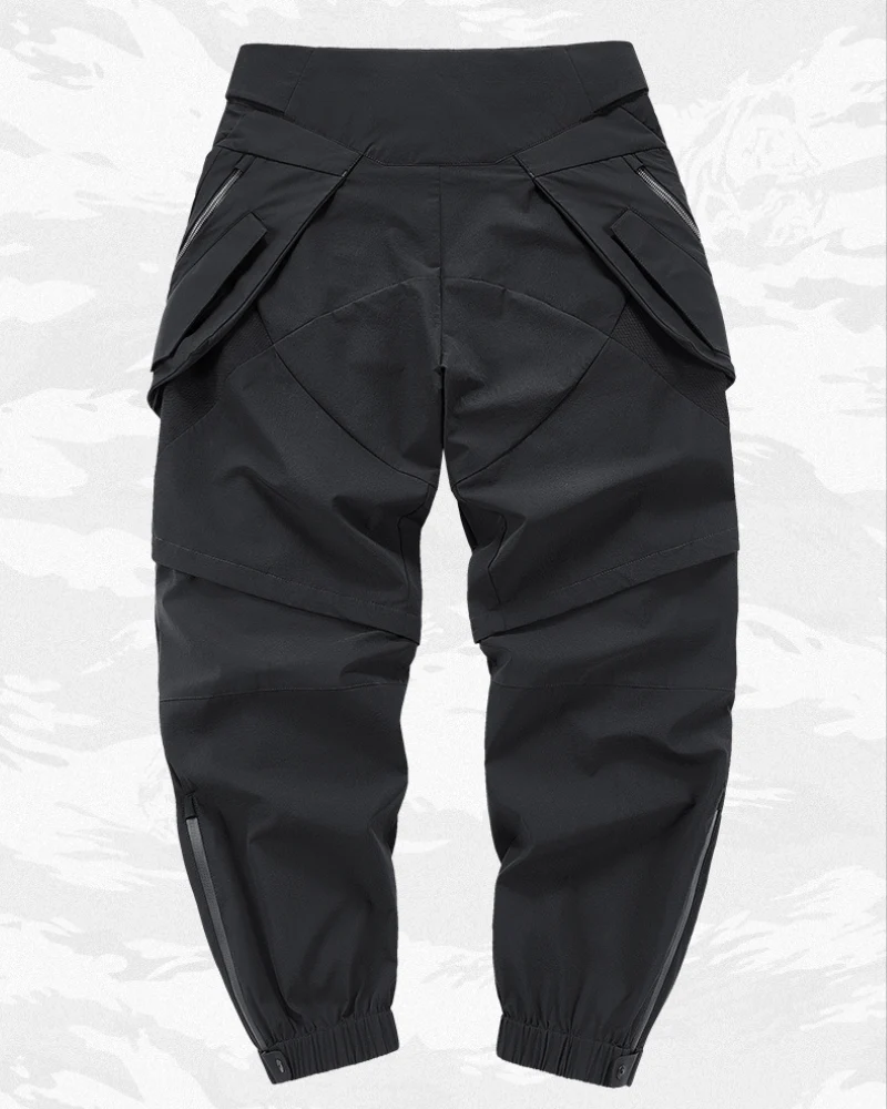 Functional Deconstructed Patchwork Zippered Cargo Pants - Image 5
