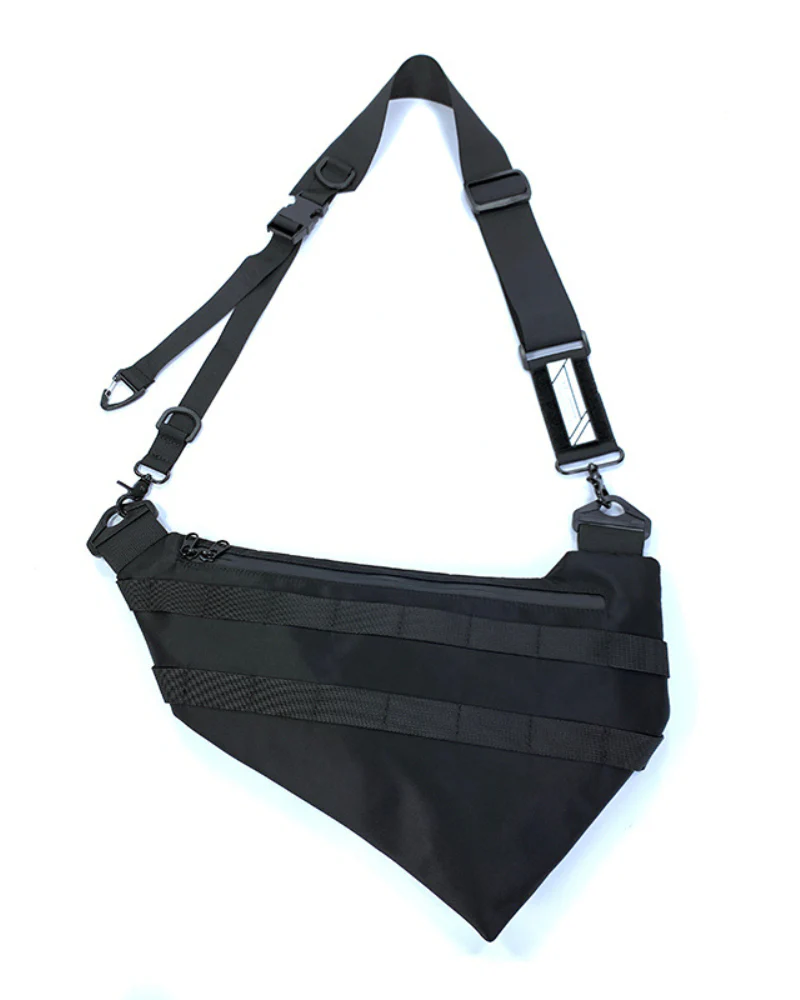 Functional Detachable Black Sling Chest Bag - Image 8