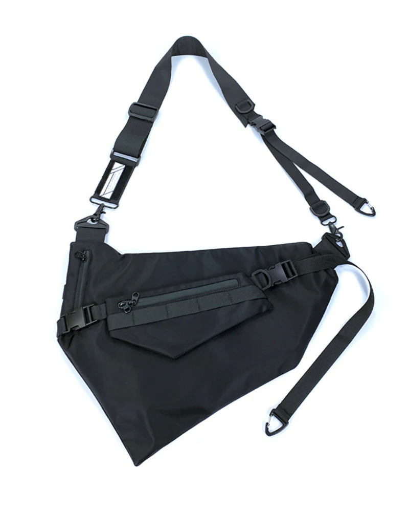 Functional Detachable Black Sling Chest Bag - Image 9