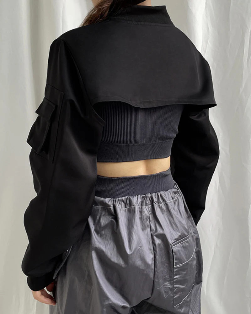 Functional Irregular Crop Top - Image 4