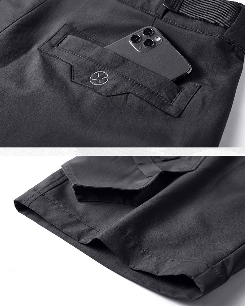 Functional Multi-Pocket Belt Cargo Shorts - Image 11