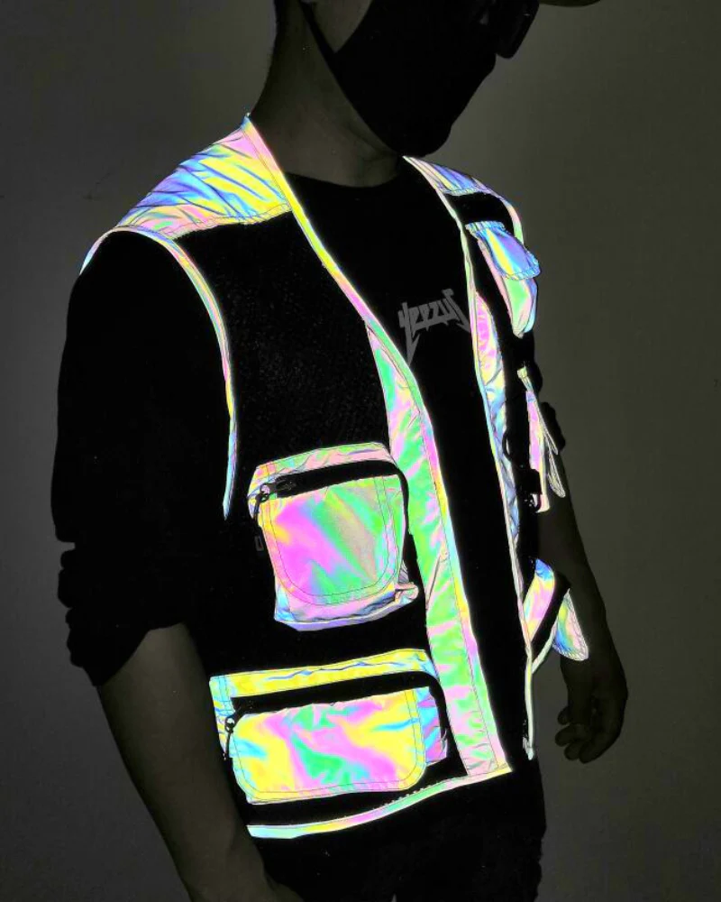 Functional Multi-Pocket Colorful Reflective Vest - Image 2