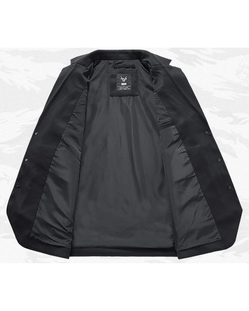 Functional Multi-Pocket Utility Blazer Jacket - Image 5