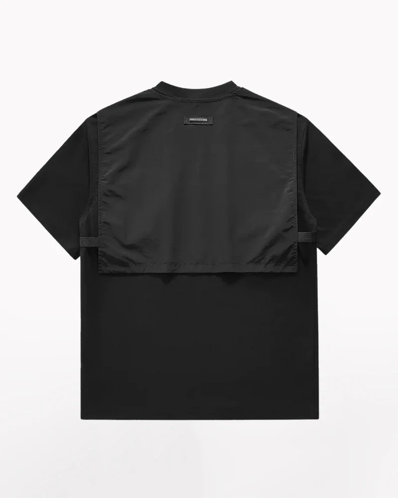 Functional Patchwork Fake Two-Piece T-Shirt - Image 2